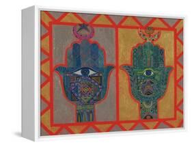 Protective Hands, 1992-Laila Shawa-Framed Stretched Canvas