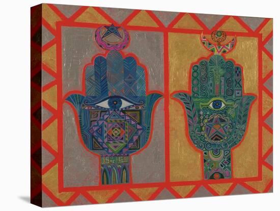 Protective Hands, 1992-Laila Shawa-Stretched Canvas