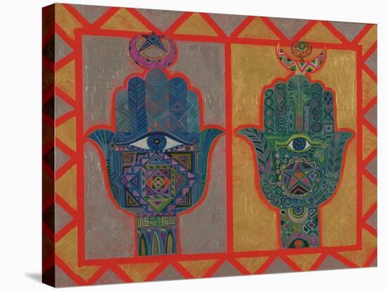 Protective Hands, 1992-Laila Shawa-Stretched Canvas