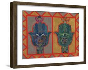 Protective Hands, 1992-Laila Shawa-Framed Giclee Print