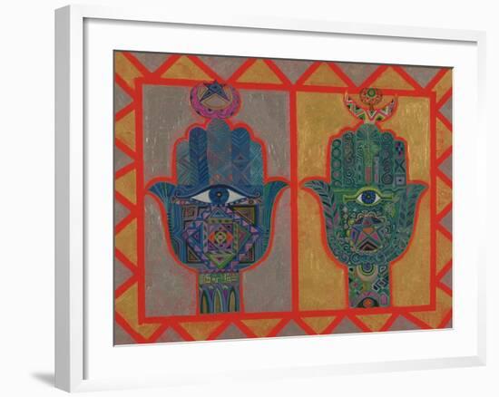 Protective Hands, 1992-Laila Shawa-Framed Giclee Print