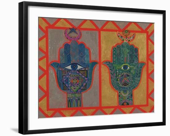 Protective Hands, 1992-Laila Shawa-Framed Giclee Print