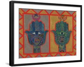 Protective Hands, 1992-Laila Shawa-Framed Giclee Print