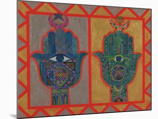 Protective Hands, 1992-Laila Shawa-Mounted Giclee Print