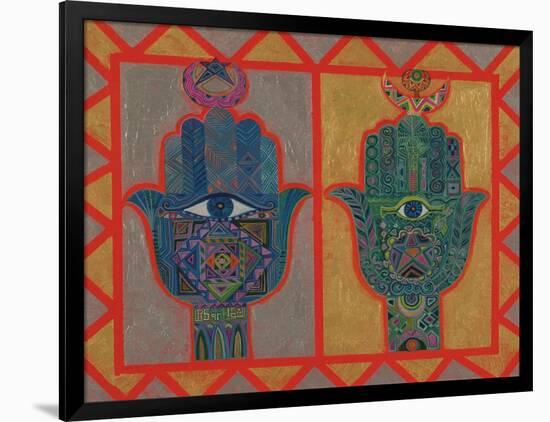 Protective Hands, 1992-Laila Shawa-Framed Giclee Print