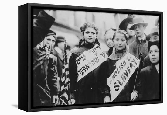 Protest Against Child Labor in Labor Parade Photograph - New York, NY-Lantern Press-Framed Stretched Canvas