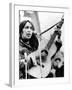 Protest Folk Singer Joan Baez Performing in 1965-null-Framed Photo