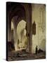 Protestant Church Interior-Bartholomeus Johannes van Hove-Stretched Canvas