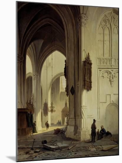 Protestant Church Interior-Bartholomeus Johannes van Hove-Mounted Art Print