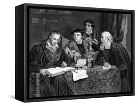 Protestant Theologians Working on Luther's Translation of the Bible, C1530S-null-Framed Stretched Canvas