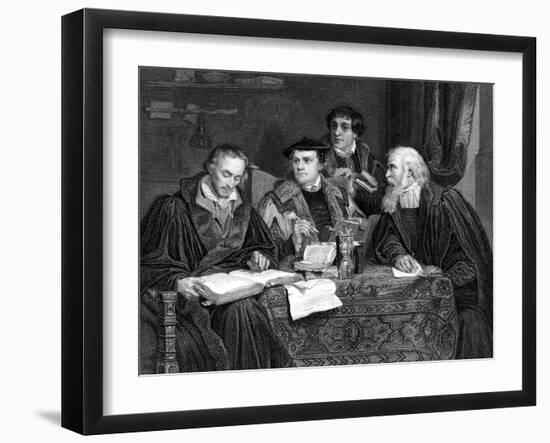 Protestant Theologians Working on Luther's Translation of the Bible, C1530S-null-Framed Giclee Print