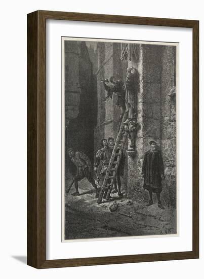 Protestants Destroy Images of Mary and the Christ-Child-Alphonse De Neuville-Framed Art Print