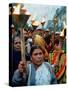 Protesters March in New Delhi's Red Light District-null-Stretched Canvas