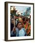 Protesters March in New Delhi's Red Light District-null-Framed Photographic Print