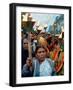 Protesters March in New Delhi's Red Light District-null-Framed Photographic Print