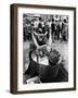 Protesters Sit in Bath Tubs and Read the Satirical Newspaper "Pardon"-null-Framed Photographic Print