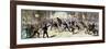 Protestors Tar and Feather a Tax Collector during the Whiskey Rebellion in Pennsylvania, c.1790-null-Framed Giclee Print