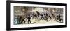 Protestors Tar and Feather a Tax Collector during the Whiskey Rebellion in Pennsylvania, c.1790-null-Framed Giclee Print