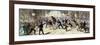 Protestors Tar and Feather a Tax Collector during the Whiskey Rebellion in Pennsylvania, c.1790-null-Framed Giclee Print