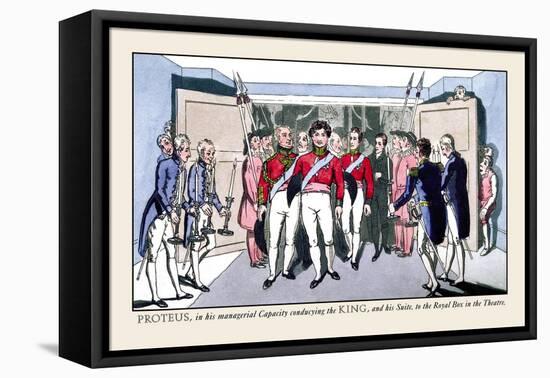 Proteus, In His Managerial Capacity, Greets the King-Pierce Egan-Framed Stretched Canvas