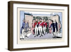 Proteus, In His Managerial Capacity, Greets the King-Pierce Egan-Framed Art Print