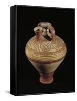 Protocorinthian Vase, Red Figure Pottery with Geometric Decoration from Cumae, Campania, Italy-null-Framed Stretched Canvas