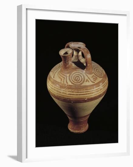 Protocorinthian Vase, Red Figure Pottery with Geometric Decoration from Cumae, Campania, Italy-null-Framed Giclee Print