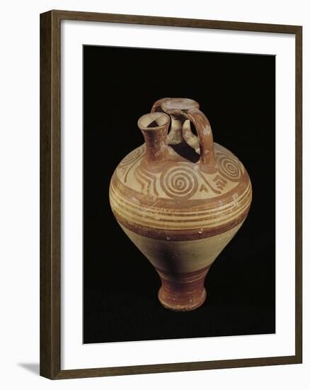 Protocorinthian Vase, Red Figure Pottery with Geometric Decoration from Cumae, Campania, Italy-null-Framed Giclee Print