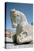 Protome of a Horse, the Apadana, Persepolis, Iran-Vivienne Sharp-Stretched Canvas
