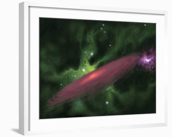 Protostellar Disk-Stocktrek Images-Framed Photographic Print