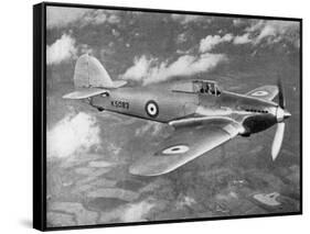 Prototype Hawker Hurricane Being Test Flown by Flight Lieutenant Pws Bulman, C1935-null-Framed Stretched Canvas