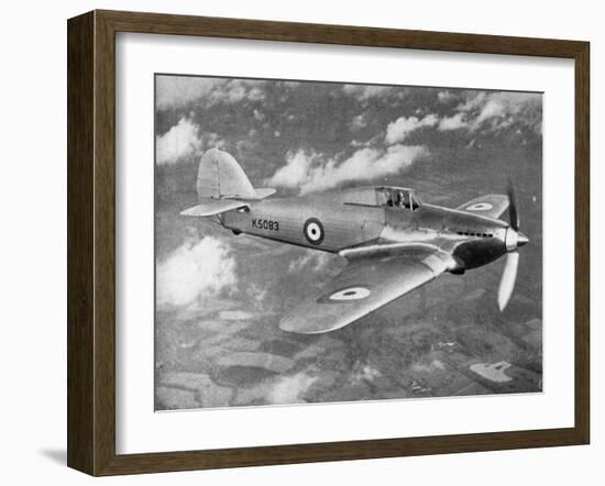 Prototype Hawker Hurricane Being Test Flown by Flight Lieutenant Pws Bulman, C1935-null-Framed Giclee Print