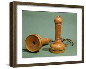 Prototype Telephone Design, 1873-Alexander Graham Bell-Framed Giclee Print