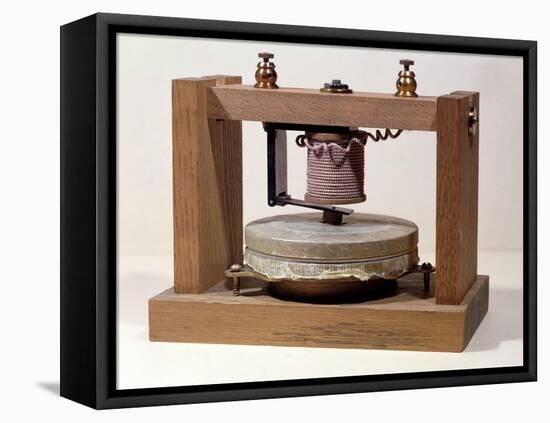 Prototype Telephone Design, 1873-Alexander Graham Bell-Framed Stretched Canvas
