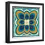 Proud as a Peacock Tile III-Veronique Charron-Framed Art Print