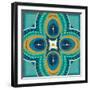 Proud as a Peacock Tile IV-Veronique Charron-Framed Art Print