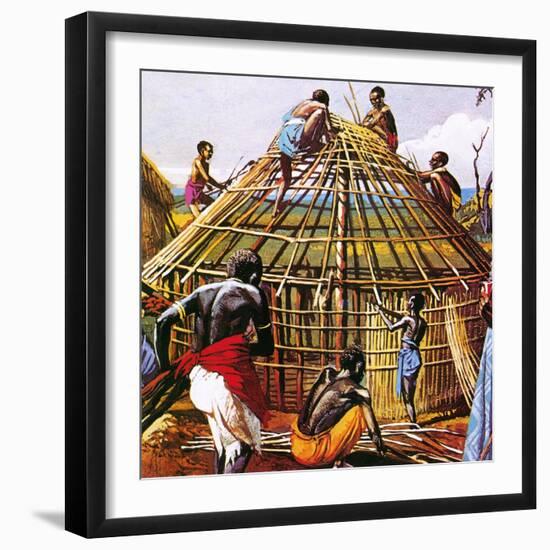 Proud Giants of Africa: the Batushi-English School-Framed Giclee Print