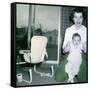 Proud New Mother with Baby, Ca. 1956-null-Framed Stretched Canvas