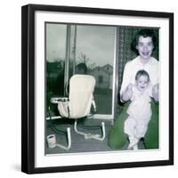 Proud New Mother with Baby, Ca. 1956-null-Framed Photographic Print