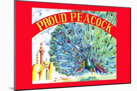 Proud Peacock-null-Mounted Art Print