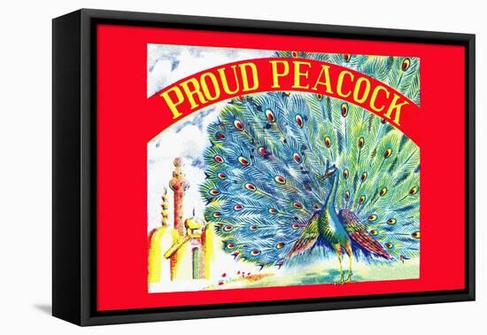 Proud Peacock-null-Framed Stretched Canvas