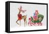 Proud Reindeer with Gifts-PI Studio-Framed Stretched Canvas