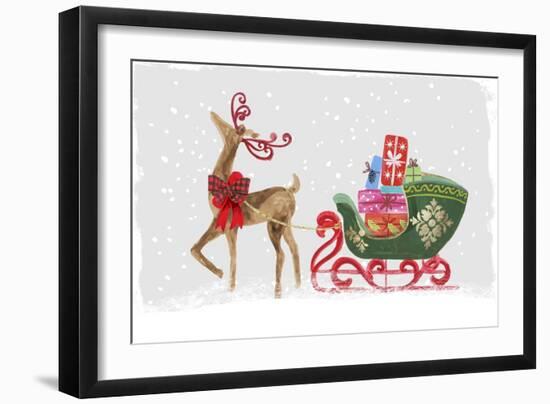 Proud Reindeer with Gifts-PI Studio-Framed Art Print