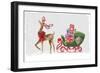 Proud Reindeer with Gifts-PI Studio-Framed Art Print