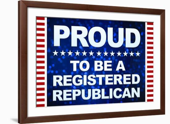 Proud to be a Registered Republican-null-Framed Art Print