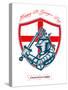 Proud to Be English Happy St George Day Shield Card-patrimonio-Stretched Canvas