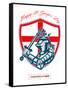 Proud to Be English Happy St George Day Shield Card-patrimonio-Framed Stretched Canvas