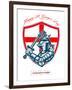 Proud to Be English Happy St George Day Shield Card-patrimonio-Framed Art Print
