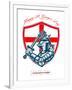 Proud to Be English Happy St George Day Shield Card-patrimonio-Framed Art Print