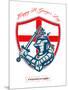 Proud to Be English Happy St George Day Shield Card-patrimonio-Mounted Art Print